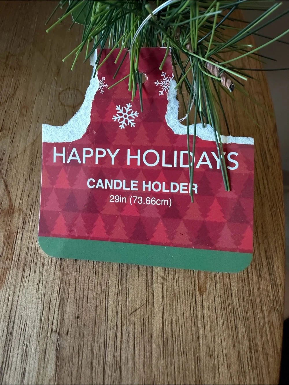 Hobby Lobby Red Poinsettia Pine Garland Candle Centerpiece